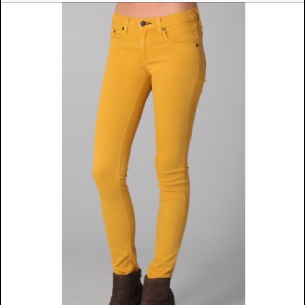 SOLD! Misguided Mustard Color Skinny, Jeans Size 5 - Picture 3 of 7